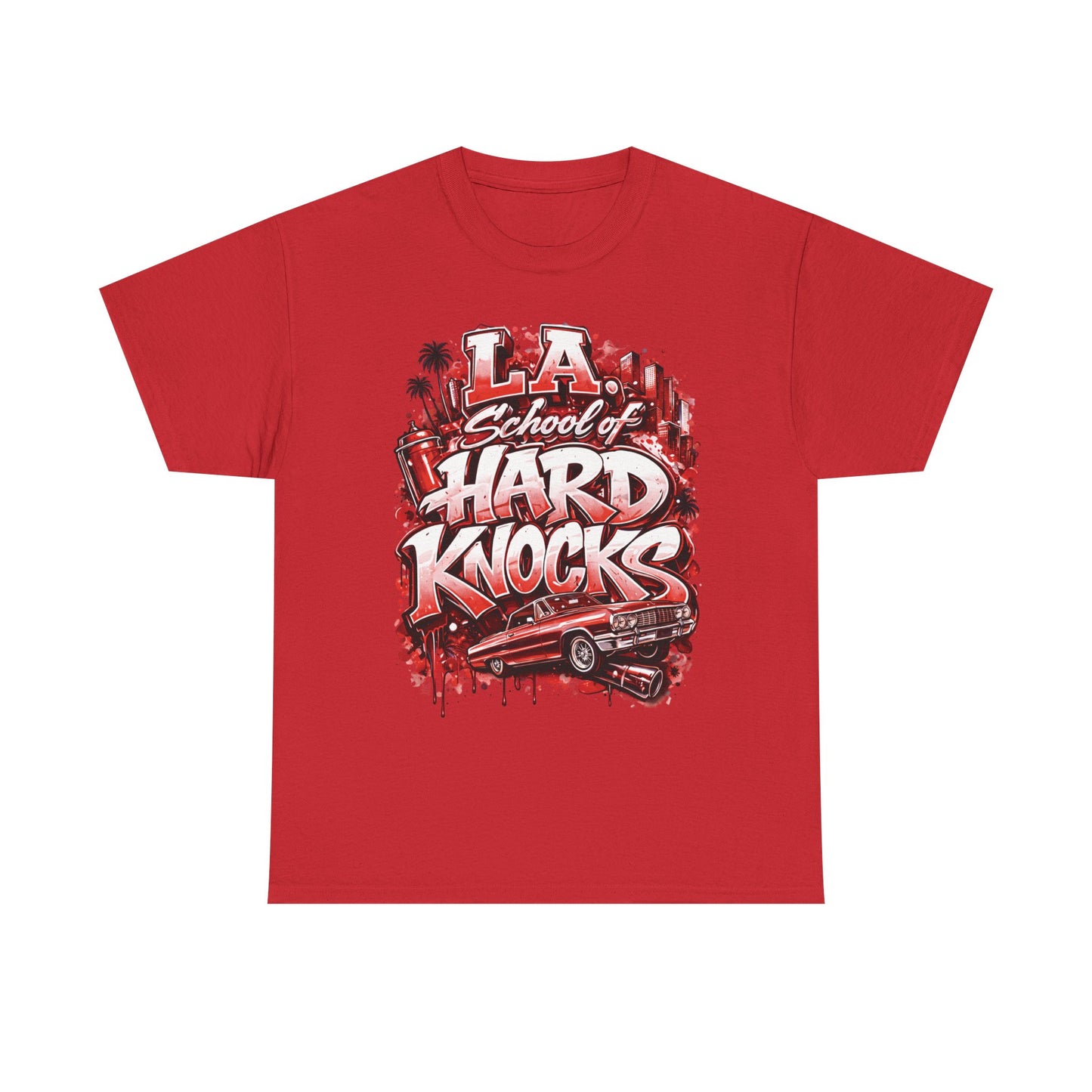 LA School of Hard Knocks T-Shirt – Retro Lowrider Streetwear Tee