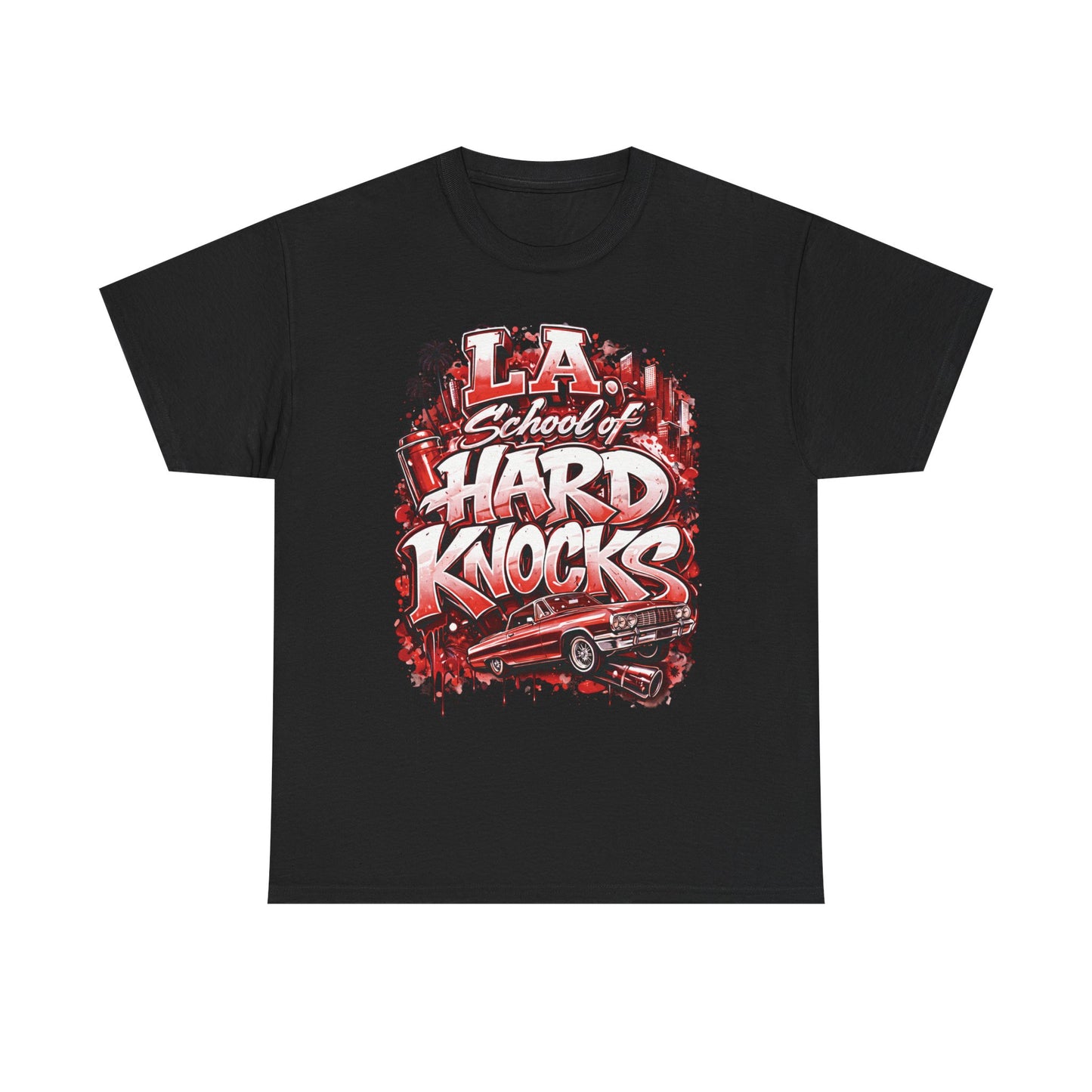 LA School of Hard Knocks T-Shirt – Retro Lowrider Streetwear Tee