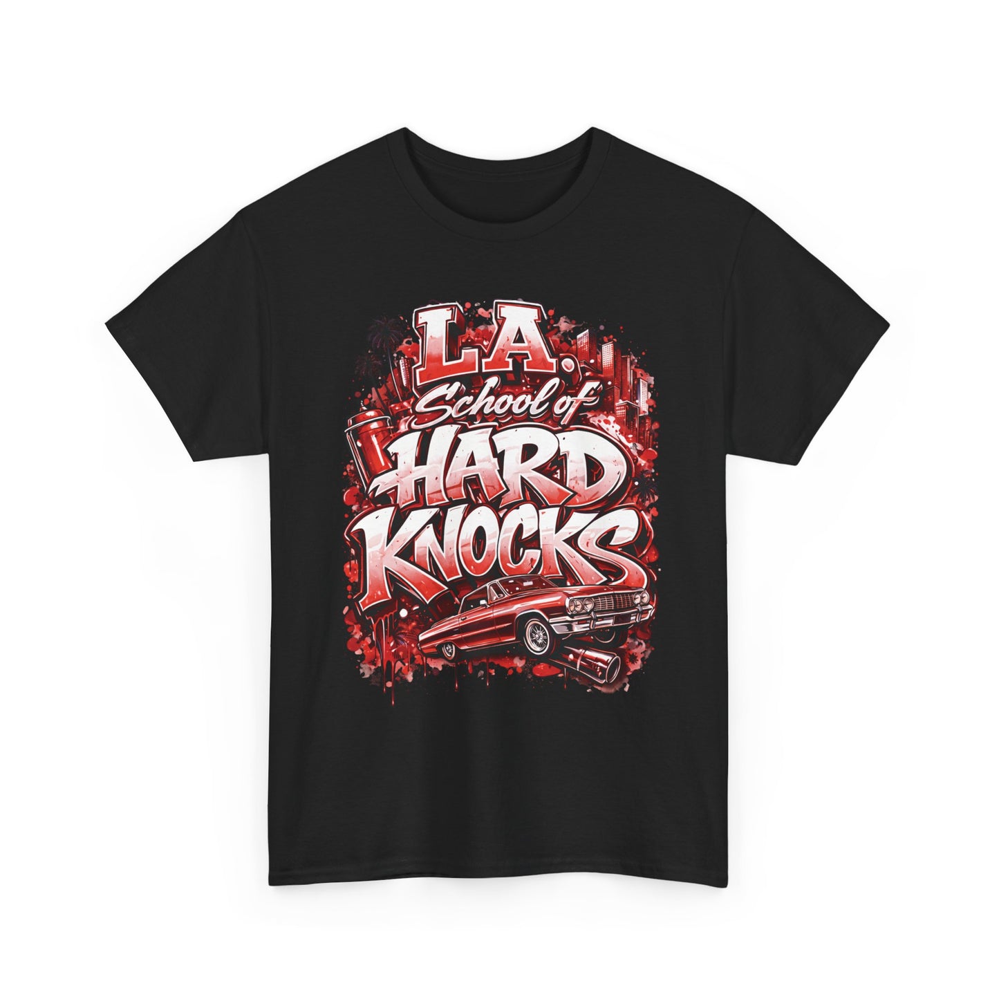 LA School of Hard Knocks T-Shirt – Retro Lowrider Streetwear Tee