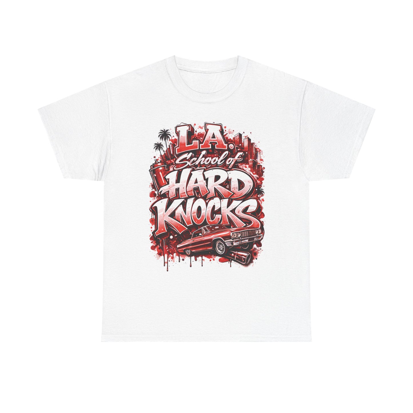 LA School of Hard Knocks T-Shirt – Retro Lowrider Streetwear Tee