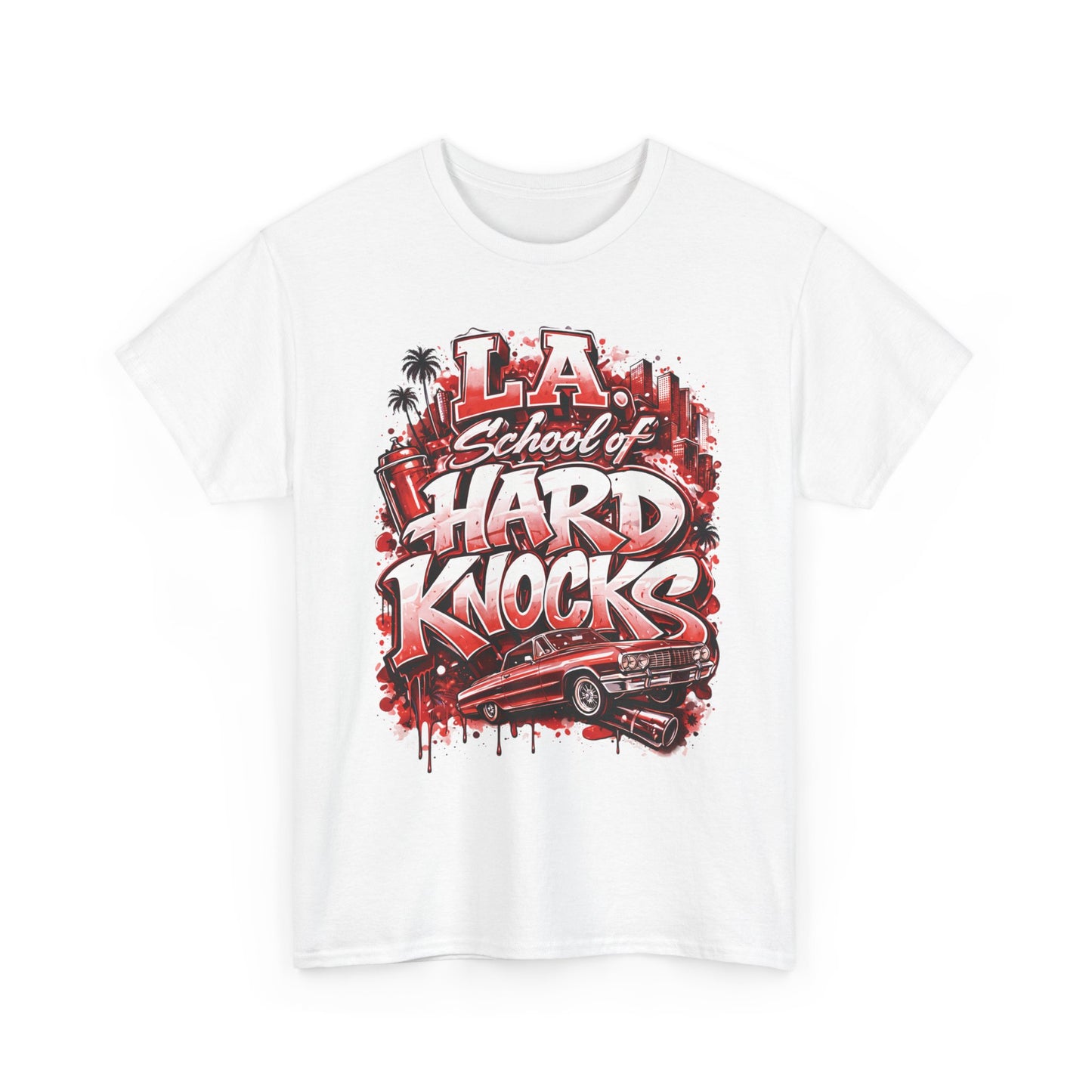 LA School of Hard Knocks T-Shirt – Retro Lowrider Streetwear Tee