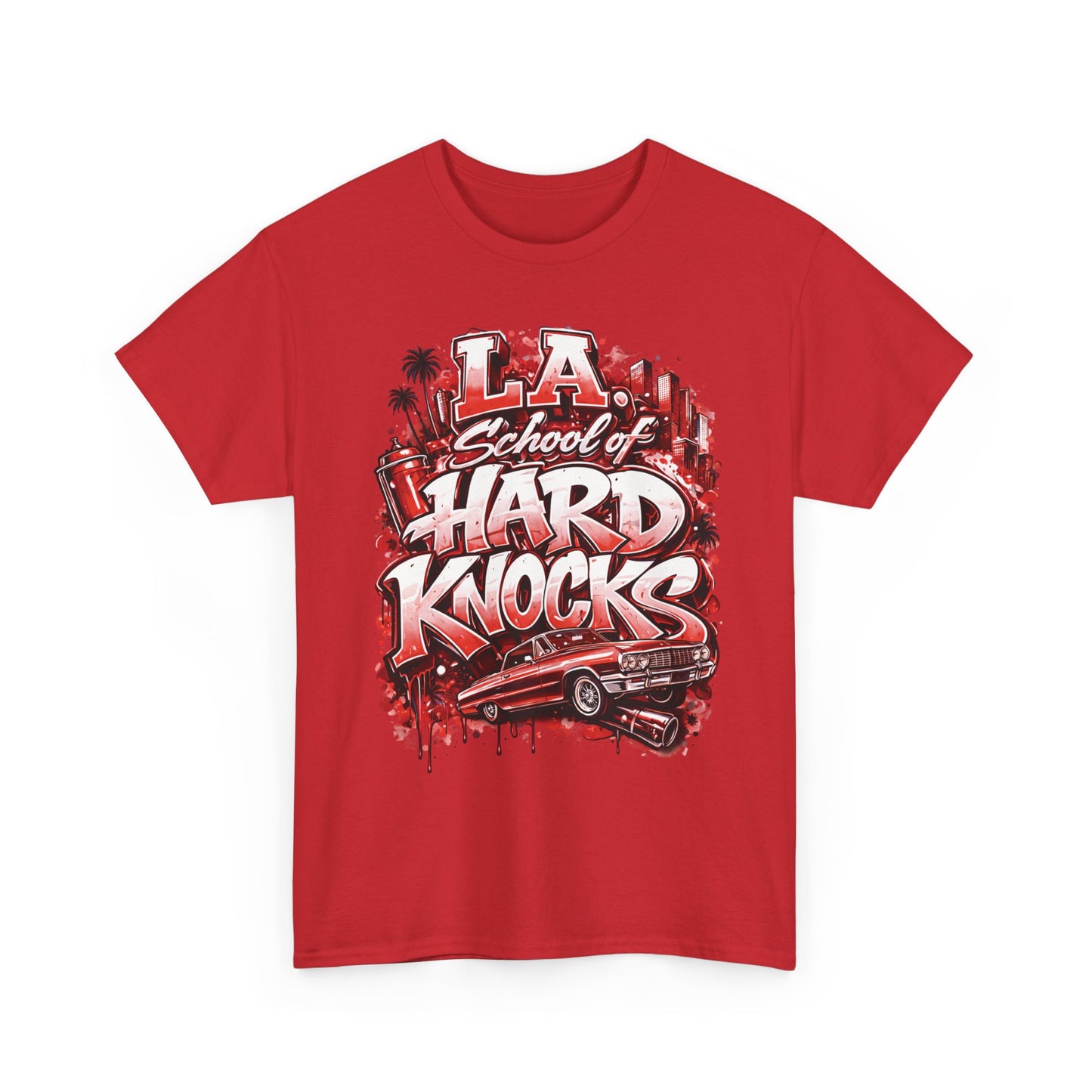 LA School of Hard Knocks T-Shirt – Retro Lowrider Streetwear Tee